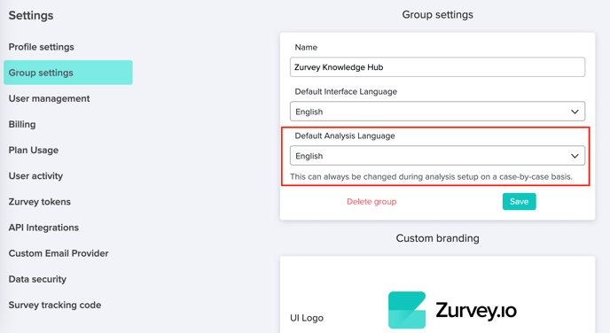 zurvey analysis language