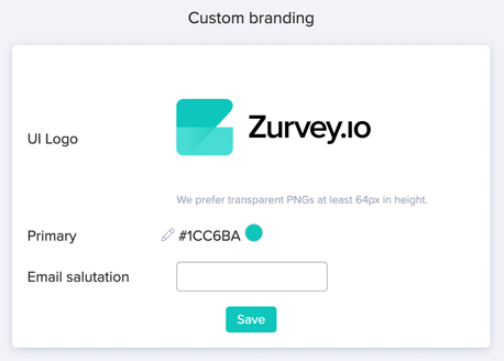 zurvey custom branding